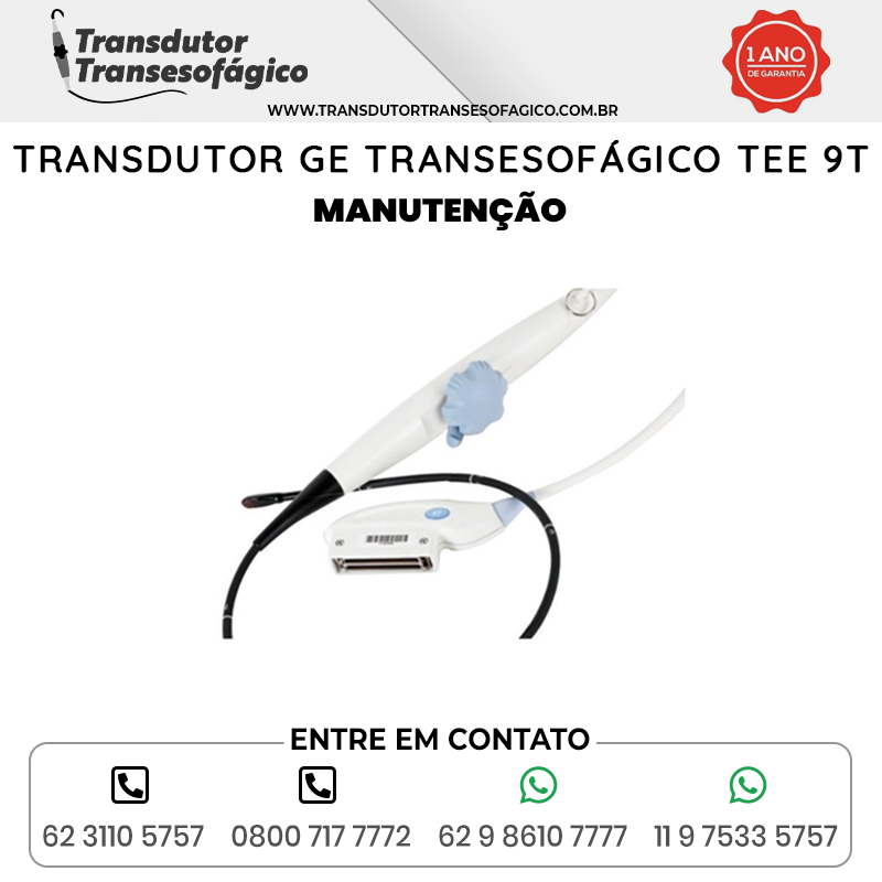 MANUTENÇÃO TRANSDUTOR GE TRANSESOFÁGICO TEE 9T