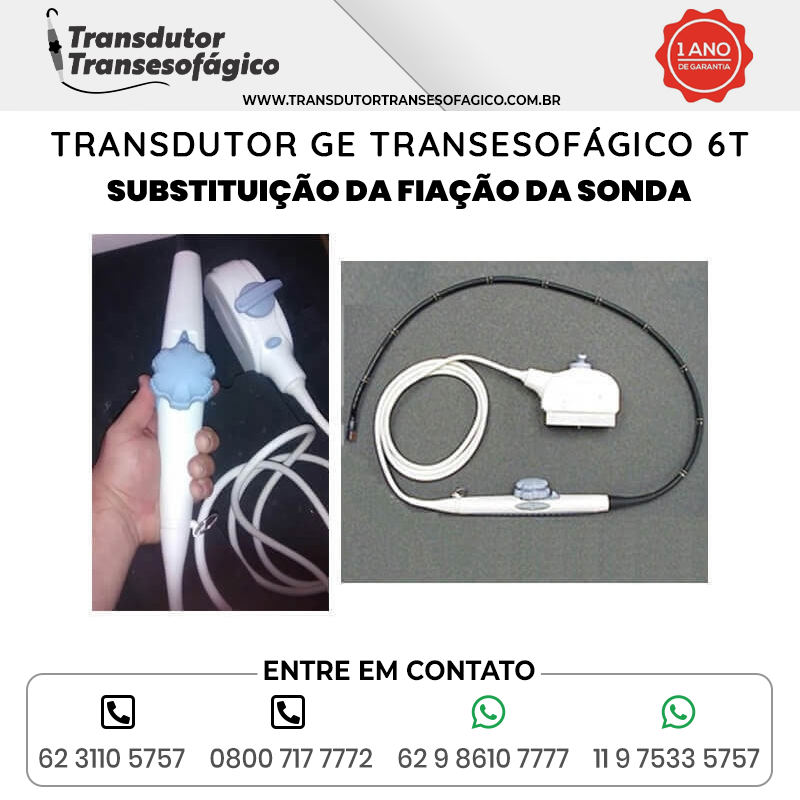 SUBSTITUICAO DA FIACAO DA SONDA TRANSDUTOR GE TRANSESOFÁGICO 6T