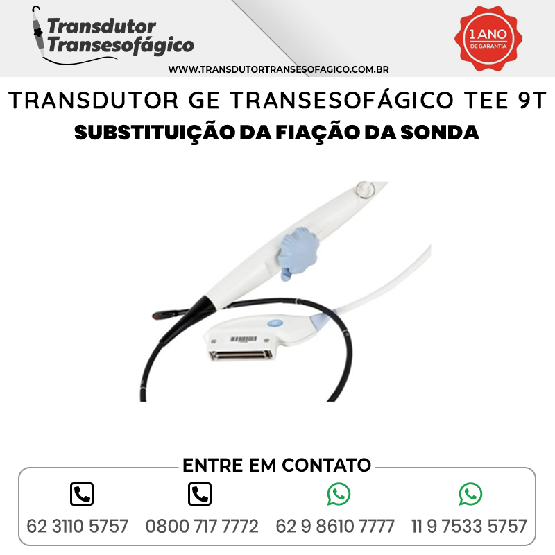 SUBSTITUICAO DA FIACAO DA SONDA TRANSDUTOR GE TRANSESOFÁGICO TEE 9T
