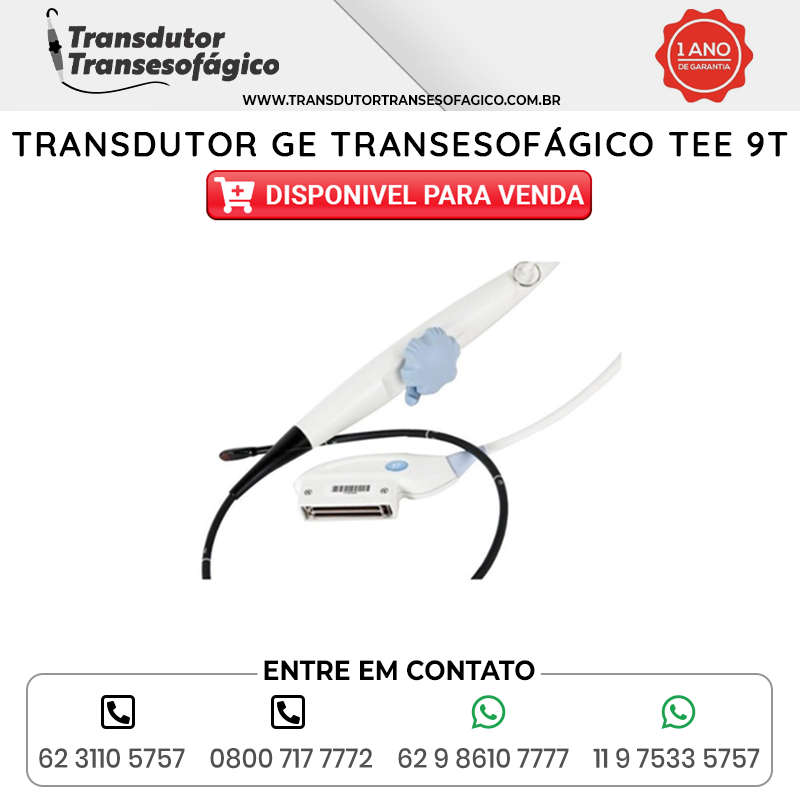 TRANSDUTOR GE TRANSESOFÁGICO TEE 9T DISPONIVEL PARA VENDA