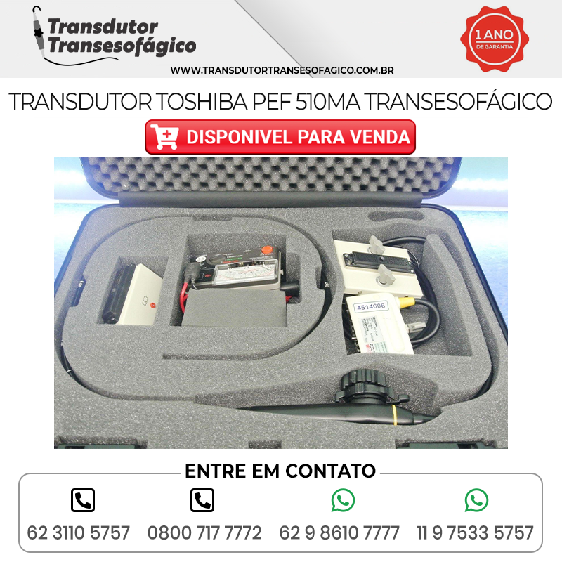 TRANSDUTOR TOSHIBA PEF 510MA TRANSESOFÁGICO DISPONIVEL PARA VENDA